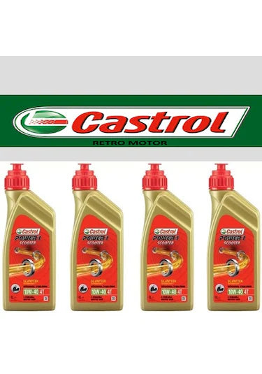 Castrol Scooter 10W40 Yağ 4 Adet Alana Balata Spreyi 500 ML Balata Temizleme Spreyi