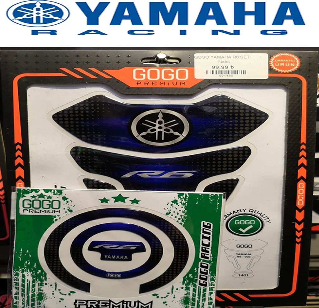 Yamaha R6 Tank Pad Seti Mavi