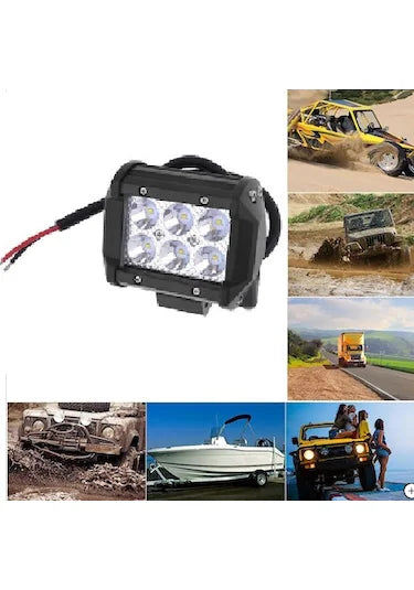 18w 6 Led Off Road Araç Motosiklet Led Sis Far Aydınlatma