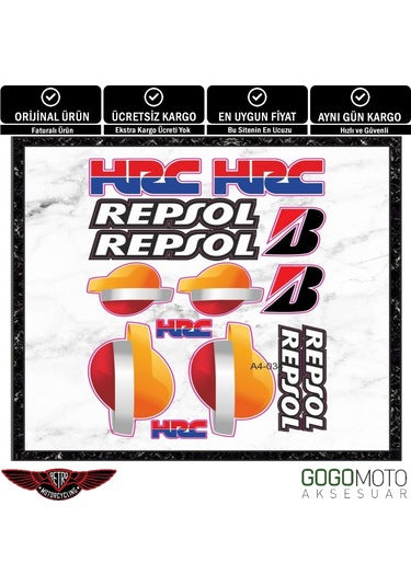 Gogo A4 Sticker Hrc Repsol Tasarım