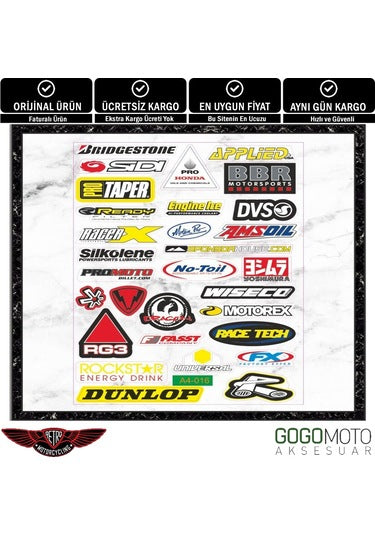 Gogo A4 Sticker Dunlop Yoshimura Bridgestone Tasarım