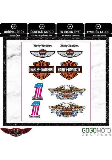 Gogo A4 Sticker Harley Davidson Uyumlu Tasarım