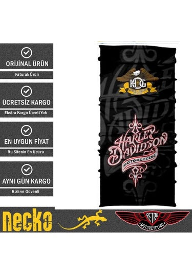 Necko Harley Davidson Uyumlu Tasarımlı Baaf + Necko Sticker