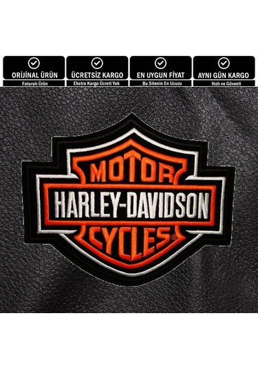 Harley Davidson Uyumlu Küçük Boy 12X9 Patch - Amblem - Nakış