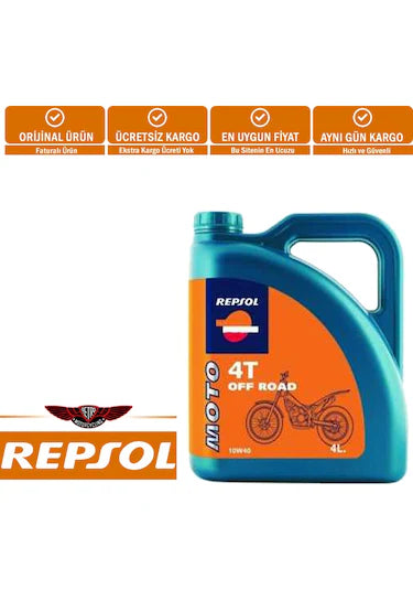 Repsol Moto 4T 10W40 4Lt Off Road Sentetik Yağ +